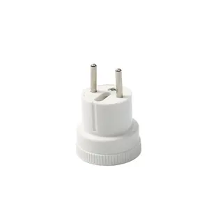 Plugue de conversão Schuko europeu alemão de alta qualidade 220v 250v 10a adaptador de viagem de 2 pinos redondos adaptador de tomada