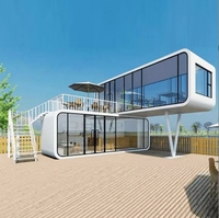 Imperméable à l'eau Insonorisé Préfabriqué Conteneur Maison Pack Plat Maison Modulaire Bureau Petite Maison Extérieure Apple Cabine Jardin Bureau Pod