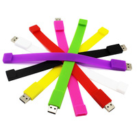 Gelang silikon USB Flash Drive, gelang silikon warna dengan LOGO kustom Promo murah