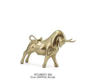 Statua di Toro Potente in Resina Artificiale, Scultura Animale 3D Fatta a Mano in Argento per Decorare la Tua Casa - Product Image 3