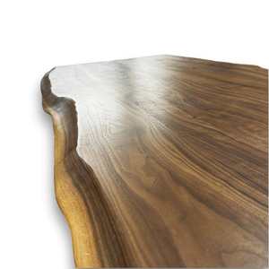 רהיטי מסעדת עץ אלון דרום אמריקאי, משטחי עבודה מעץ מלא, שולחן עץ מלא עם קצה חי, משטח עץ מלא לחדר אוכל - Product Image 2