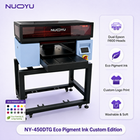 Nueva Impresora DTG de Tinta Textil con Pigmentos Eco Solventes y Cabezal Epson para 100% Algodón y Mezclas, Logotipo Personalizado, Garantía de 3 Años