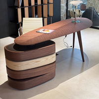 Chaise de bureau de luxe moderne pour patron combinaison durable et à la mode de meubles en bois MDF de grande classe pour villa et salon