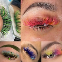 Extensions de cils individuelles colorées en gros, plateaux de cils marron clair, moyen et foncé en PBT