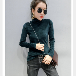 Moda autunno <span class=keywords><strong>donna</strong></span> dolcevita caldo inverno Cashmere T-shirt Slim Casual a maniche lunghe T-shirt da <span class=keywords><strong>donna</strong></span> top spessi - Product Image 3