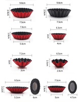 YS 4 pouces allant au four en acier au carbone rond cannelé plateau à tarte aux œufs écologique réutilisable antiadhésif Cupcake et moule à muffins pour la cuisson