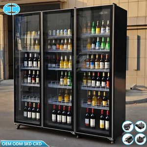 Refrigerador Comercial de Bebidas con Puerta de Vidrio de 3 Puertas y 1500L, OEM/ODM, Refrigerador Vertical con Estantes Ajustables y Ruedas - Product Image 1