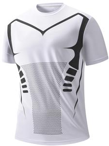 T-shirt sportiva da uomo estiva casual a maniche corte ad asciugatura rapida in poliestere traspirante con stampa a lettere e design <span class=keywords><strong>Joker</strong></span> per attività all'aperto - Product Image 5