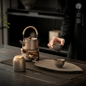 Creative Banana Leaf Tea Tray Ceramic <b>Mini</b> Tea <b>Table</b> Kung Fu Tea Set Chinese Retro Gilded Teapot Tray - Product Image 3