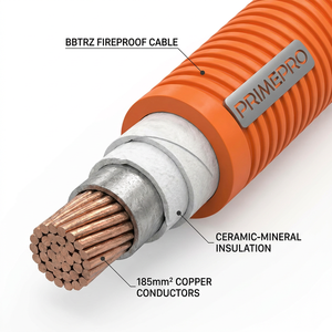 Câble Ignifuge PRIMEPRO BBTRZ Robuste 70-240mm² 0.6/1kV Isolation Minérale pour Alimentation d'Infrastructure Projets en Hauteur IP67 - Product Image 1