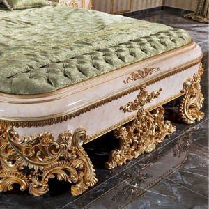 독특한 터프팅 나비 헤드보드, 이탈리안 스타일 침실 가구 세트, 럭셔리 원목 조각 킹 사이즈 앤틱 침대 세트 - Product Image 4