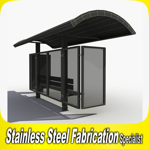 Plataforma de autobús antigua personalizada Cabina de espera de autobús de acero inoxidable <span class=keywords><strong>para</strong></span> exteriores con vela acrílica y marco de aluminio del fabricante - Product Image 2