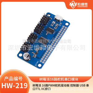 Controlador de Módulo Servo PWM para Raspberry Pi HW-219, Interfaz USB Serial TTL IIC, Control de Servo Montado en Placa - Product Image 5
