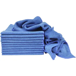 Chiffons de nettoyage en verre microfibre absorbants Blue Pearl Serviettes de polissage non pelucheuses