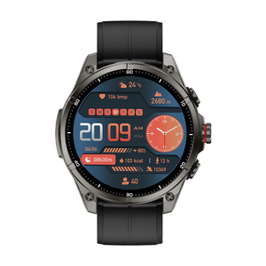 Montre connectée de sport avec GPS, forme ronde, écran AMOLED, lampe torche LED FT66, trajectoire GPS, altimètre, boussole, étanche 3ATM, appels téléphoniques - Product Image 2