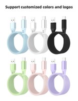 Kabel Pengisian Cepat Magnetik PD 240W 100W 60W Langsung dari Pabrik, Kabel Penyimpanan Tipe-C 3.0 Teranyam, Panjang 1m, Kompatibel dengan iPhone