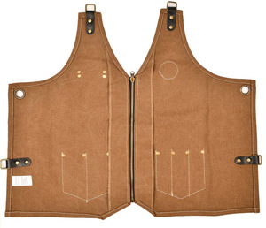 <span class=keywords><strong>Delantal</strong></span> de Barman Profesional OEM/ODM con Bolsillos, Logotipo Personalizado, Correa de Cuero Ajustable, <span class=keywords><strong>Delantal</strong></span> de Lona para Uniforme - Product Image 2