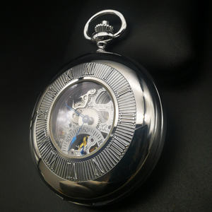 <span class=keywords><strong>Montre</strong></span> de poche vintage avec LOGO personnalisé de haute qualité Haft Hunter ST3600 Seagull Mouvement mécanique Boîtier en acier inoxydable Squelette - Product Image 3