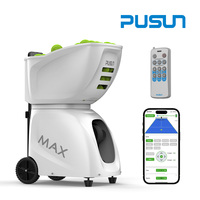 Machine à lancer des balles de tennis professionnelle PUSUN, commande par application, machine d'entraînement au tir de balles de tennis, équipement d'entraînement au tennis