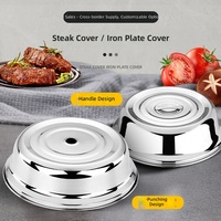 Couvre-plat et couvercle à steak en acier inoxydable, design moderne et créatif, pour restaurants, poli, compatible lave-vaisselle, durable, écologique