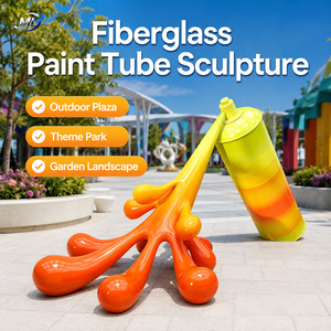 Escultura de Fibra de Vidrio en Tubo, Arte Abstracto 3D, Instalación para Jardín, Parque Temático, Decoración para Exteriores - Product Image 2