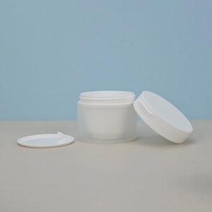 100ml 150ml 200ml Facial Toner Makeup Remover Cotton Pad <b>Jar</b> Frosted <b>Plastic</b> PP Body Scrub <b>Jars</b> with Flip Top Cap Tweezer Spoon - Product Image 5