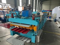 Línea de Producción Automática de Tejas Corrugadas/Esmaltadas/Trapezoidales, Máquina de Conformado de Doble Capa para Sudáfrica