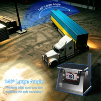 Kit Kamera Mundur Truk 7 inci Digital Nirkabel IP68 Tahan Air dengan Monitor Tampilan Malam Hari, AHD, Magnetik, Pengisian Daya Surya, Baterai Besar