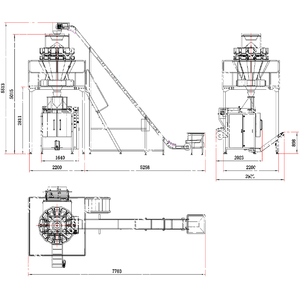 Máquina empacadora vertical de verduras frescas congeladas con báscula, máquina empacadora automática con certificación CE - Product Image 3