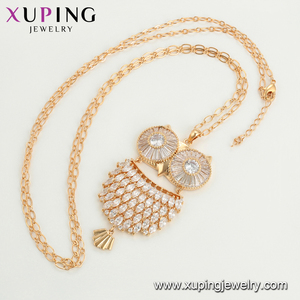 A00792133 Xuping gioielli elegante squisita protezione ambientale gufo di rame <span class=keywords><strong>oro</strong></span> 18 carati nuovo design versatile collana pendente - Product Image 5