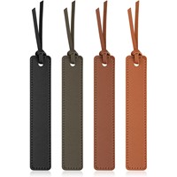 Marcapáginas de Cuero PU en Blanco y de Color Sólido con Logotipo Grabado para la Escuela, Venta al por Mayor de Fábrica, para Grabado Láser Xtool, Regalos Empresariales
