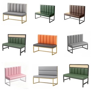 Luz comercial de lujo cabina de bambú sofá olla caliente barbacoa mesa de comedor montado en la pared tienda de té/cafetería/Casa de Té <span class=keywords><strong>Bar</strong></span> muebles conjunto hoteles - Product Image 2
