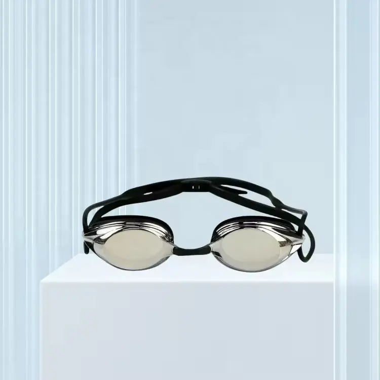 Óculos de natação de silicone antiembaçante UV HD para adultos, proteção à prova de vazamento, melhor material à prova d'água para homens e mulheres