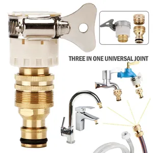 Adaptadores universales de grifo de manguera de 15-23mm, Conector de grifo de plástico duradero para manguera de agua de jardín, accesorio de tubería, herramienta de riego para jardín - Product Image 2