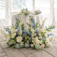 Premium zijden kunstbloemen looppadarrangement bruiloft grondbloemendecoratie voor luxe ceremonie podium & evenementendesign
