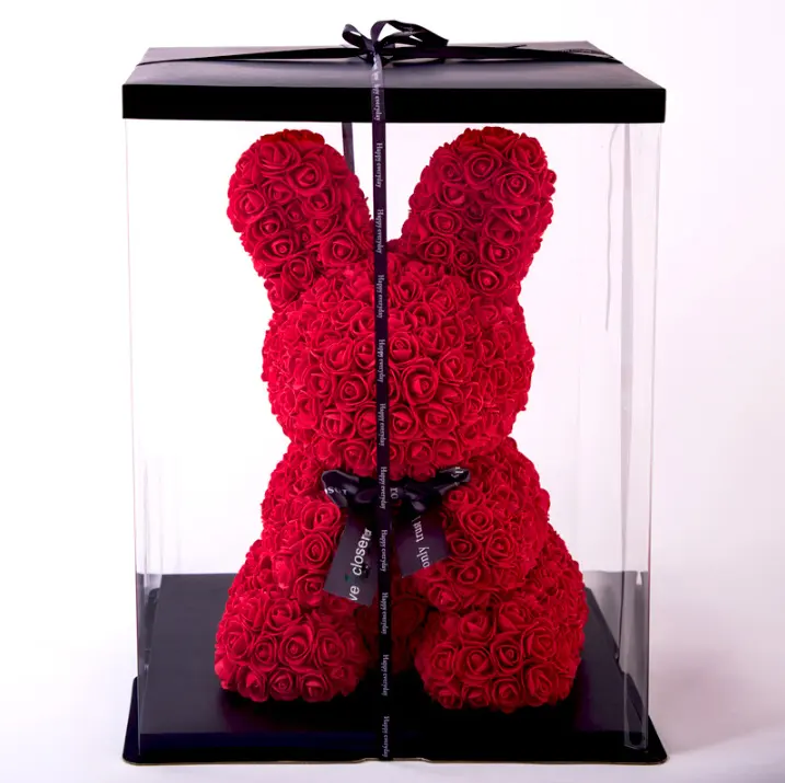 هدية عيد الحب عيد الأم الرومانسية عيد ميلاد لطيف رغوة ارتفع أرنب هدية الأعمال الترويجية