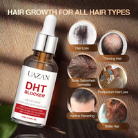Sérum Capillaire Bloqueur de DHT à Base de Plantes Naturelles OEM, Huile Sérique Bloqueur de DHT Bio, Réparateur à la Biotine, Anti-Chute et Favorisant la Croissance des Cheveux
