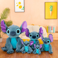 Peluche classique Lilo & Stitch cousue, jouet en peluche doux de dessin animé, oreiller mignon de personnage extraterrestre, cadeau pour les fans et les enfants, idéal pour un anniversaire