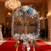 Signe de tableau de sièges de tableau de bienvenue de mariage en acrylique