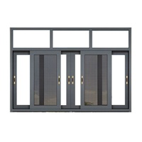 Fenêtre pliante insonorisée et étanche en aluminium à glissière horizontale pour salle de bain et chambre dans une maison moderne
