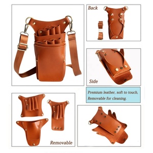 Salon Holster Leather Barber Hairdressing Holsters Scissors Comb Waist Bag Scissor Pouch Hairstyle Holster for Salon - Product Image 5