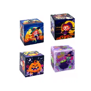 Halloween-Geschenkdruck 3,5 cm Mini 3D kreativer Zauberspielwürfel hochwertiges Würfel-Puzzle klassische Lernzeuge