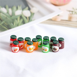 Produit de vente chaud <span class=keywords><strong>maison</strong></span> de poupée Miniatures bocaux à confiture Mini <span class=keywords><strong>fruits</strong></span> lait miel bocaux en verre résine artisanat jouet Casa De Bonecas - Product Image 3