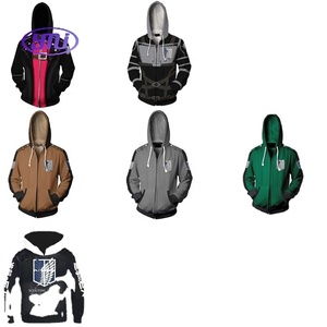 <span class=keywords><strong>Felpa</strong></span> con Cappuccio Costume Anime Unisex Stampa 3D <span class=keywords><strong>Felpa</strong></span> Cosplay L'Attacco dei Giganti - Product Image 2