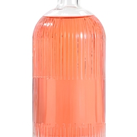 Bouteille en verre côtelé transparent avec bouchon à vis, récipient rond pour boissons, idéal pour la maison et l'affichage en magasin