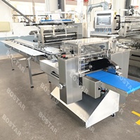 Ligne de production entièrement automatisée pour pains à hamburger, pains à pain, emballage en sachet coussin, machines de découpe