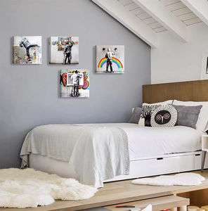 Décorations murales pour salon et bureau, impressions sur toile, art de rue Banksy, graffiti, panneau d'art pop, affiches tendues - Product Image 2