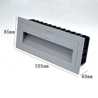 Lampes LED rectangulaires 24V 110V 220V avec boîtier en aluminium 3000K 4000K 6000K 8W pour escaliers