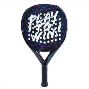 Raquette de padel en fibre de carbone de haute qualité professionnelle, forme goutte d'eau, nylon, OEM personnalisé, légère, durable, vente en gros, export - Product Image 1