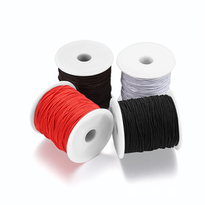 Cordon élastique pour bijoux, 0.8mm, 100m, rond, pour la fabrication de bracelets, options de couleurs noir, marron, rouge, blanc - Product Image 2